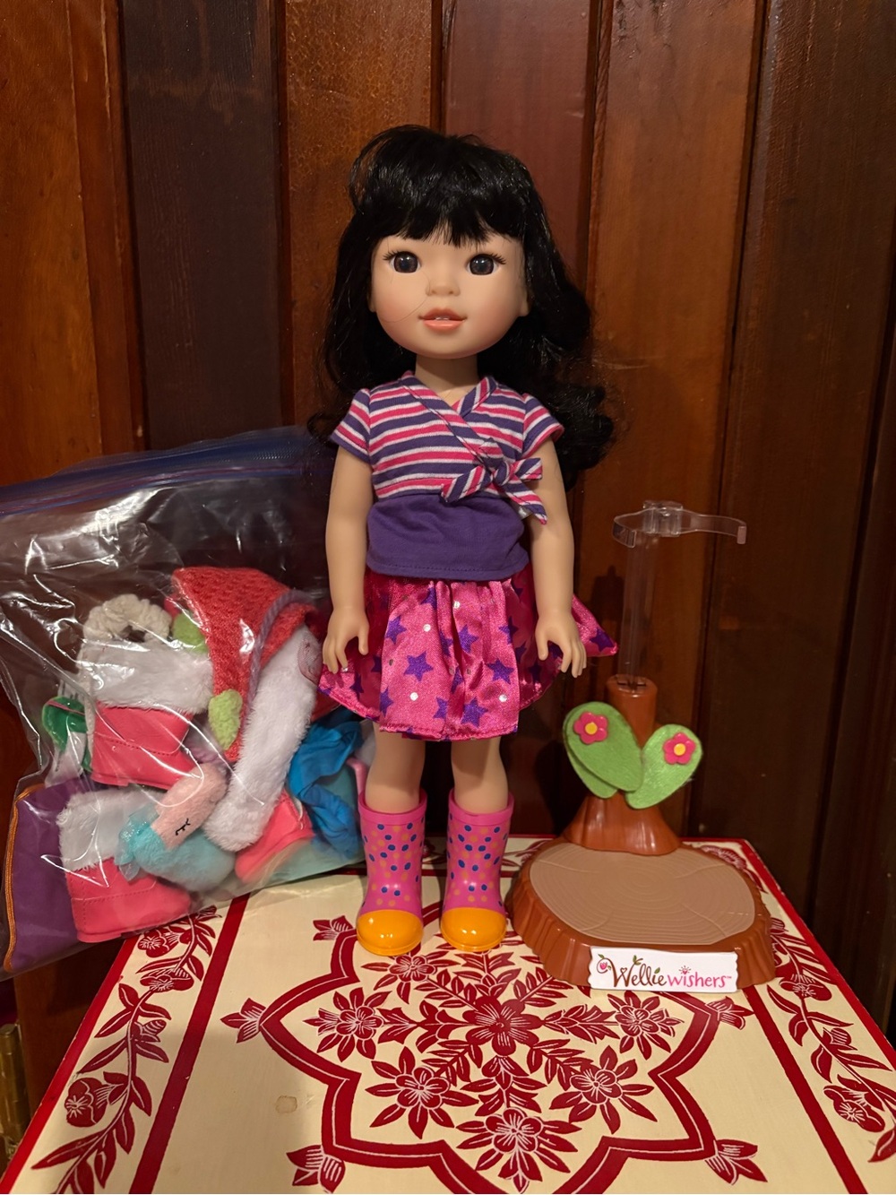 American Girl Welly Wishers Original Emerson Doll with Accessories